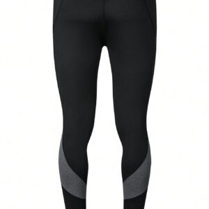 Boyfriend Style Men's Contrast Color Letter Printed Sport Leggings With Decorative Bands 3-Piece Set - Image 7
