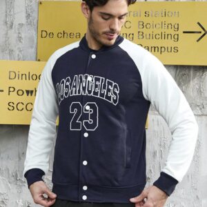 Men's Digital Printed Color Block Sport Jacket Workout Tops
