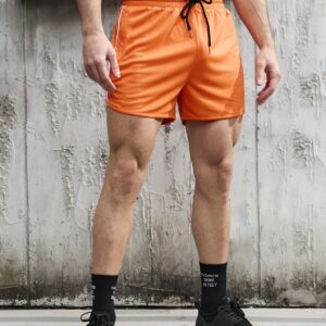 Boyfriend Style Men's Elastic Waist Drawstring Sports Shorts Jogger Shorts - Image 4