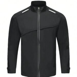 Boyfriend Style Men's Zipper-Up Long Sleeve Athletic Jacket Workout Tops