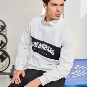 Men's Letter Printed Long Sleeve Zipper Sports Sweatshirt Men Sweatshirt Los Angeles Sweatshirtmen's Sweatshirtssportswear Menmen's Sweat Shirtsromwe Men Hoodie - Image 6