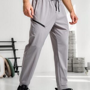 Men's Drawstring Waist Jogger Pants With Slanted Pockets - Image 3