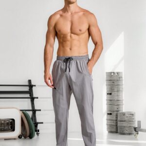 Men's Drawstring Waist Jogger Pants With Slanted Pockets - Image 4