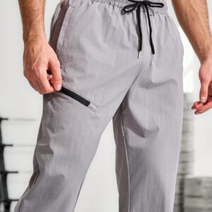 Men's Drawstring Waist Jogger Pants With Slanted Pockets - Image 5