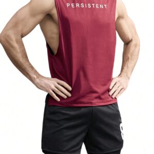 Men's Letter Printed Tank Top And Shorts Sports Outfits, Athletic Suit, Tracksuit Workout Set Workout Sets - Image 3