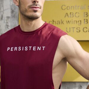 Men's Letter Printed Tank Top And Shorts Sports Outfits, Athletic Suit, Tracksuit Workout Set Workout Sets - Image 4