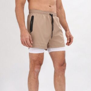 Boyfriend Style Men's Sports Shorts With Built-In Lining And Drawstring Waist Jogger Shorts