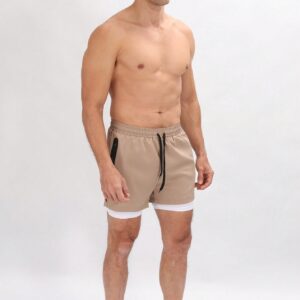 Boyfriend Style Men's Sports Shorts With Built-In Lining And Drawstring Waist Jogger Shorts - Image 4