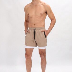 Boyfriend Style Men's Sports Shorts With Built-In Lining And Drawstring Waist Jogger Shorts - Image 5