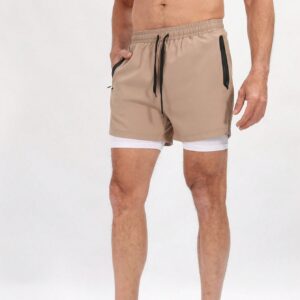 Boyfriend Style Men's Sports Shorts With Built-In Lining And Drawstring Waist Jogger Shorts - Image 6
