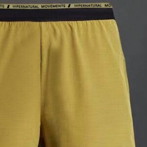Men's Letter Printed Drawstring Sports Shorts, Yellow Shorts Jogger Shorts - Image 3