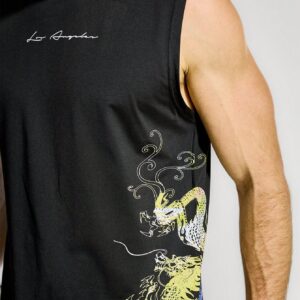 Men's Dragon Pattern Sports Tank Top Workout Tops Gym Top Mengym Men Clothesgym Wear For Menmen Gym Weargym Wear Men - Image 5