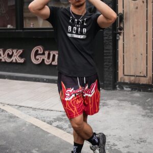 Men's Short Sleeve Sporty T-Shirt With Letter Print - Image 4