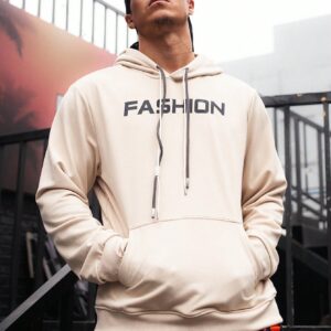 Boyfriend Style Men's Hooded Sports Sweatshirt With Letter Print Boyfriend Style Men Sweatshirt - Image 3