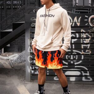 Boyfriend Style Men's Hooded Sports Sweatshirt With Letter Print Boyfriend Style Men Sweatshirt - Image 6