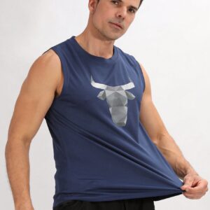 Boyfriend Style Men's Printed Casual Fashionable Sports Tank Top - Image 7