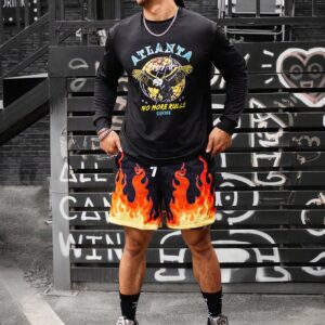 Men's Eagle & Letter Print Long Sleeve Sports Sweatshirt Men Sweatshirt - Image 4