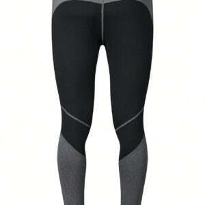 Boyfriend Style Men's Contrast Color Letter Jacquard Elastic Band Sport Leggings 3-Piece Set - Image 4