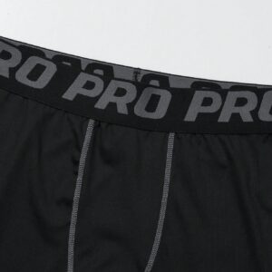 Boyfriend Style Men's Contrast Color Letter Jacquard Elastic Band Sport Leggings 3-Piece Set - Image 7