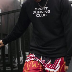 Men's Letter Printed Long Sleeve Sportswear Sweatshirt Men Sweatshirt - Image 3