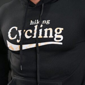 Boyfriend Style Men's Letter Printed Long Sleeve Hooded Sport Sweatshirt Boyfriend Style Men Sweatshirt - Image 3
