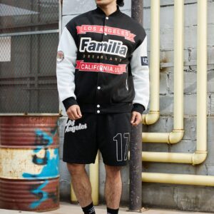Men's Color Block Letter Print Zipper Jacket For Sports Workout Tops - Image 4