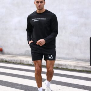 Boyfriend Style Men's Casual Round Neck Sweatshirt With Letter Print Boyfriend Style Men Sweatshirt - Image 5