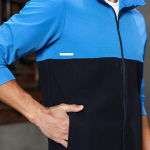 Boyfriend Style Men's Color Block Zipper Closure Hooded Sport Jacket Workout Tops - Image 7