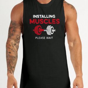 Men Slogan Graphic Sports Tank Top Workout Tops Workout Tops Gym Top Breathable
