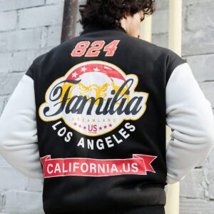Men's Color Block Letter Print Zipper Jacket For Sports Workout Tops