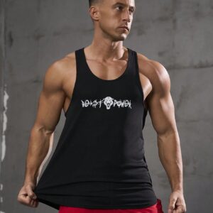 Boyfriend Style Men's Simple Solid Color Sleeveless Tank Top And Shorts Sports Suit Workout Set
