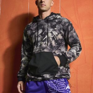 Boyfriend Style Men's Fashionable Printed Long Sleeve Hooded Sports Sweatshirt Hoodie Boyfriend Style Men Sweatshirt