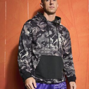 Boyfriend Style Men's Fashionable Printed Long Sleeve Hooded Sports Sweatshirt Hoodie Boyfriend Style Men Sweatshirt - Image 6