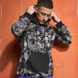 Boyfriend Style Men's Fashionable Printed Long Sleeve Hooded Sports Sweatshirt Hoodie Boyfriend Style Men Sweatshirt - Image 7