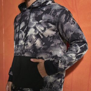 Boyfriend Style Men's Fashionable Printed Long Sleeve Hooded Sports Sweatshirt Hoodie Boyfriend Style Men Sweatshirt - Image 8