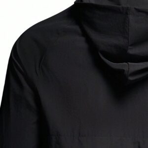 Boyfriend Style Men's Spring And Autumn Hooded Sweatshirt With Zipper And Half Placket, Letter Print, Long Sleeves, Sports Style Hoodie Boyfriend Style Men Sweatshirt - Image 4
