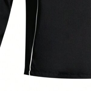Boyfriend Style Men's Spring And Autumn Hooded Sweatshirt With Zipper And Half Placket, Letter Print, Long Sleeves, Sports Style Hoodie Boyfriend Style Men Sweatshirt - Image 6