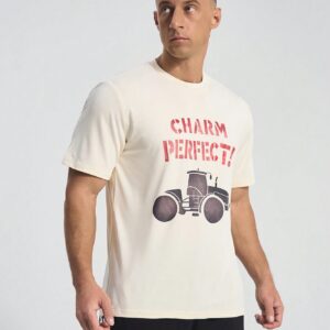 Boyfriend Style Men's Summer Round Neck Printed Short Sleeve Casual Sports T-Shirt With Letter Print - Image 4
