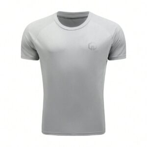 Boyfriend Style Men's Printed Sleeve Elastic Breathable Short Raglan Sleeve Sports T-Shirt Workout Tops 3-Piece Set - Image 4