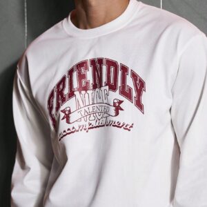 Boyfriend Style Men's Letter Printed Round Neck Sportswear Sweatshirt Boyfriend Style Men Sweatshirt - Image 6