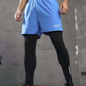 Boyfriend Style Men's Letter Print With Pocket And Drawstring Sports Pants