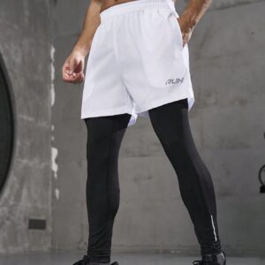 Boyfriend Style Men's Letter Print Drawstring Sports Pants With Pockets
