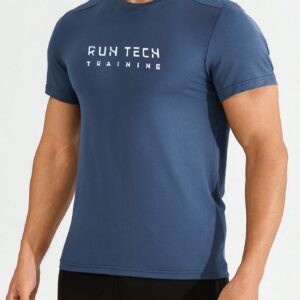Boyfriend Style Men Simple Printed Loose Sport T-Shirt