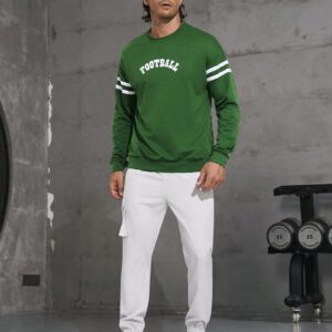 Boyfriend Style Men Simple Letter Printed Round Neck Long Sleeve Sports Sweatshirt Boyfriend Style Men Sweatshirt - Image 5
