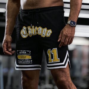 Boyfriend Style Men Fashionable Sporty Printed Loose Fit Athletic Shorts Jogger Shorts - Image 4
