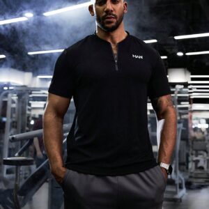 Boyfriend Style Men Boyfriend Style Mended Solid Color Short Sleeve Sports Polo T-Shirt Golf Shirt - Image 7
