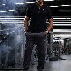 Boyfriend Style Men Boyfriend Style Mended Solid Color Short Sleeve Sports Polo T-Shirt Golf Shirt - Image 4