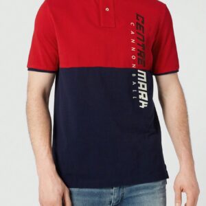 Boyfriend Style Men Summer Casual Color Block Letter Printed Short Sleeve Sports Polo T-Shirt Workout Tops Golf Shirt