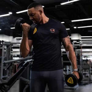 Boyfriend Style Men Simple Printed Round Neck Short Sleeve Sports T-Shirt - Image 3