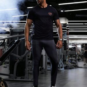 Boyfriend Style Men Simple Printed Round Neck Short Sleeve Sports T-Shirt - Image 4